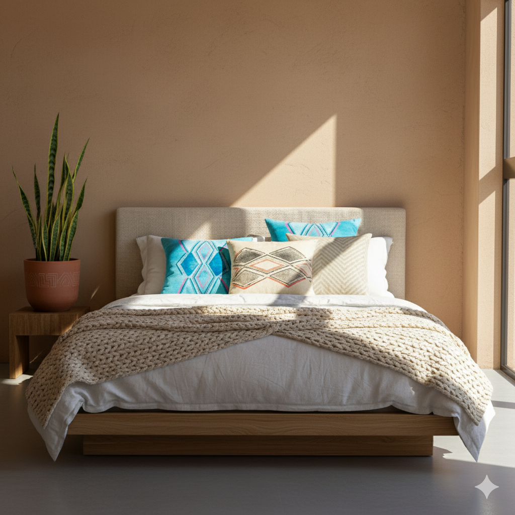 Reversible Southwestern Throw Pillow Cover