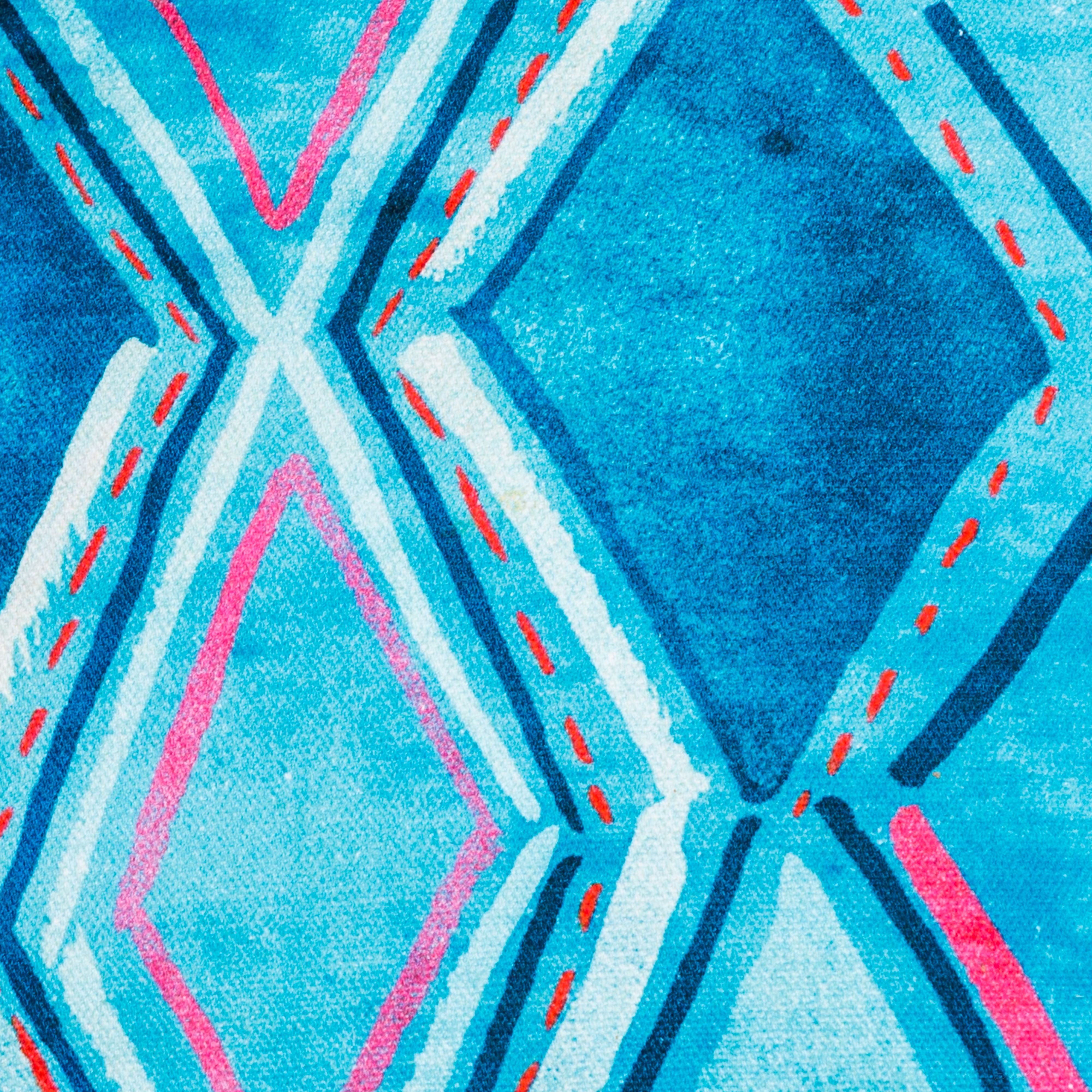 Reversible Southwestern Throw Pillow Cover in Sea