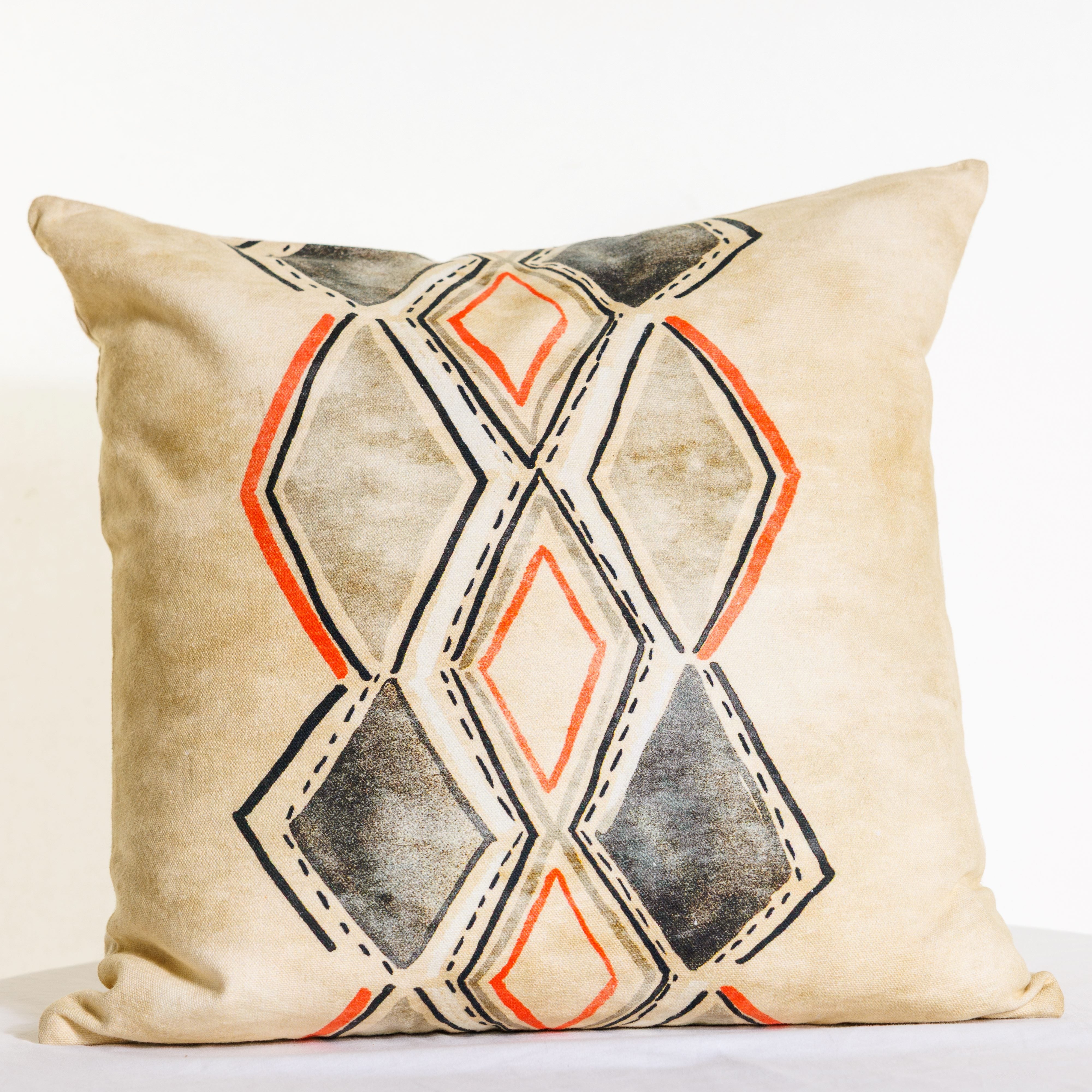 Reversible Southwestern Throw Pillow Cover in Desert